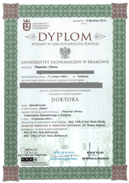 Dyplom doktora
