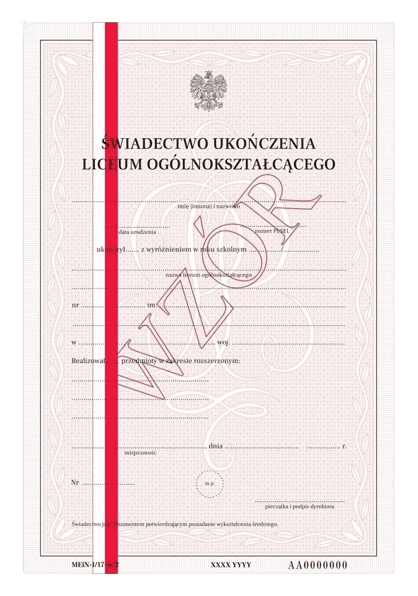 Świadectwo liceum